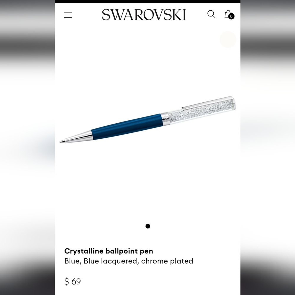 NEW AUTHENTIC GENUINE SWAROVSKI BLUE BALLPOINT 💙 PEN Awesome present 🎁 😎